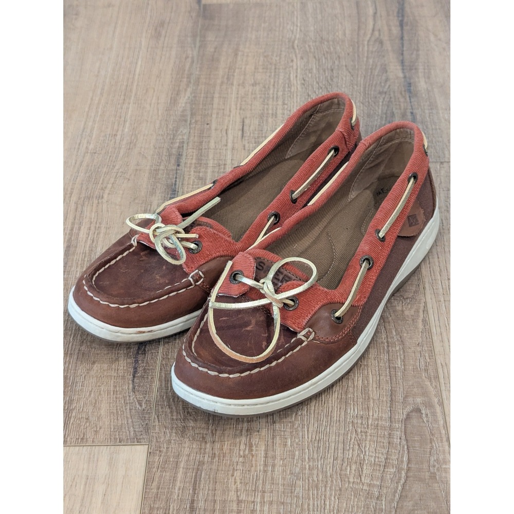Sperry Top-Sider Koifish Boat Shoes Womens 9 Brown Rust Corduroy STS84149